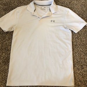 White under armour golf polo